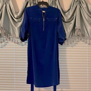 Calvin Klein size 6 royal blue half zip cocktail dress